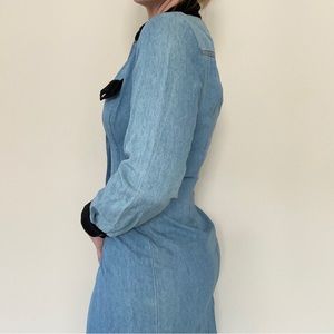 Vintage denim maxi dress
